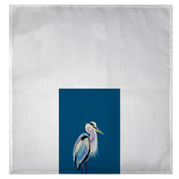 Blue Heron on Blue Guest Towel