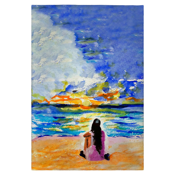 Girl & Sunset Guest Towel