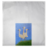 Pointillist Three Egrets Guest Towel