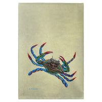 Blue Crab on Yellow Guest Towel