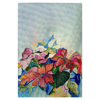 Poinsettias Red and Pink Guest Towel