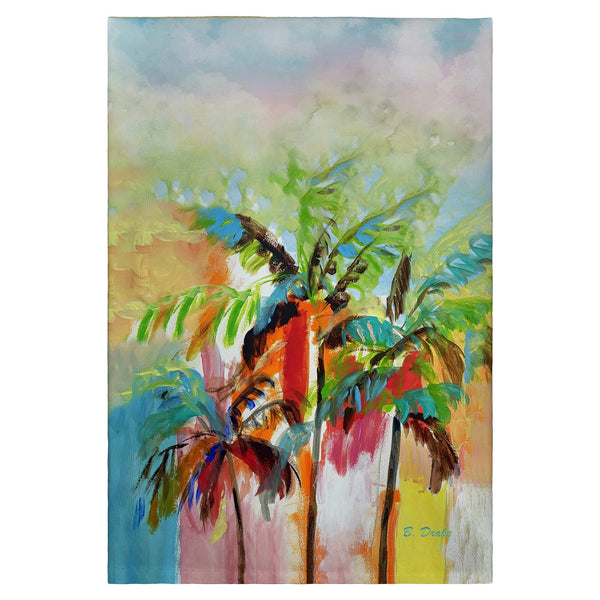 Palms in Red Guest Towel