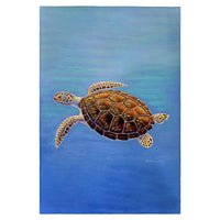 Sea Turtle In Aqua Guest Towel