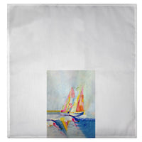 Two Colorful Sailboats Guest Towel