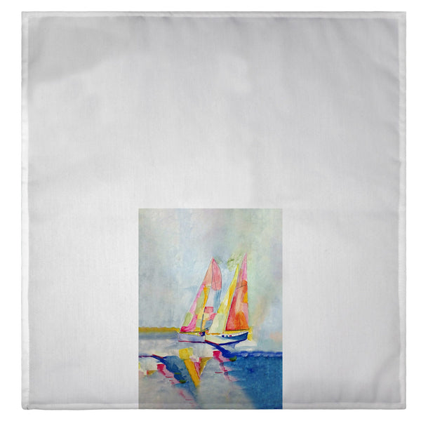 Two Colorful Sailboats Guest Towel
