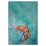 Shrimp on Aqua Guest Towel