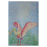 Pointillist Spoonbill Guest Towel