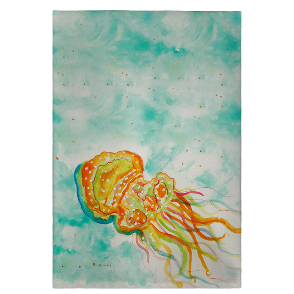 Orange Jellyfish Guest Towel