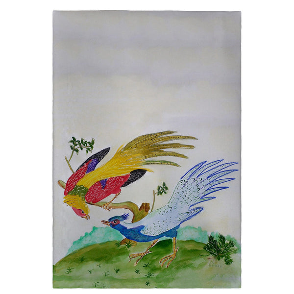 Antique Birds Red Guest Towel