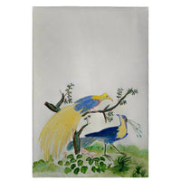 Antique Birds Blue Guest Towel