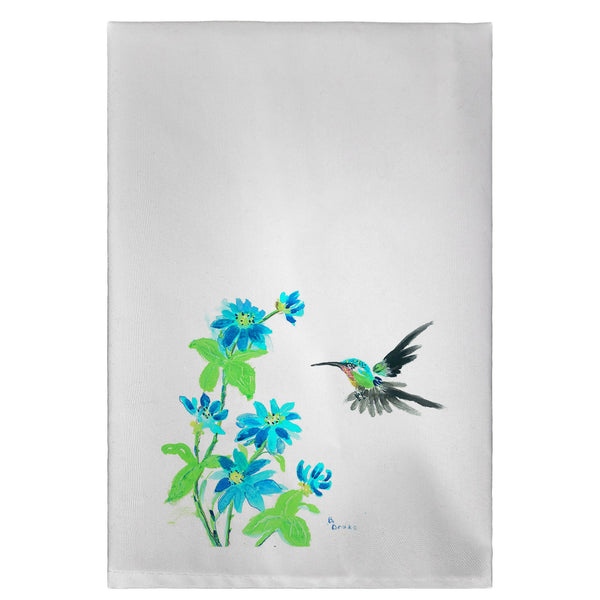 Flower & Hummingbird Guest Towel