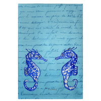 Blue Sea Horses Guest Towel
