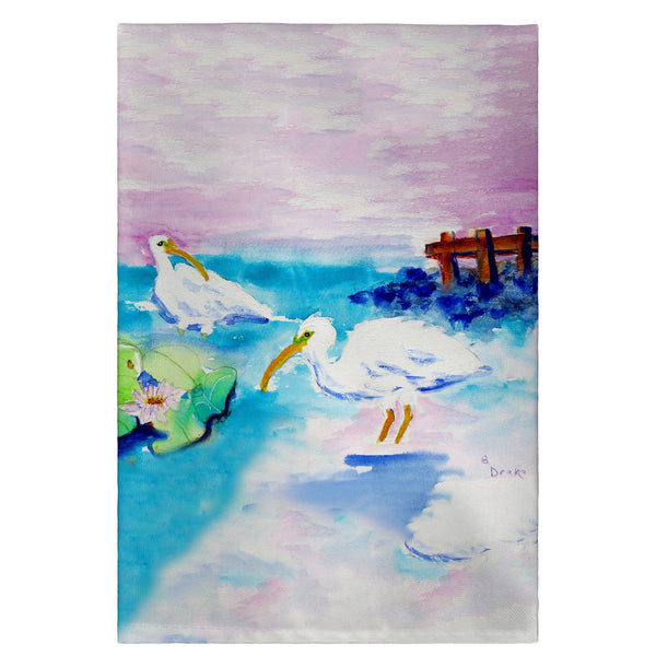 Betsy's White Ibis Guest Towel