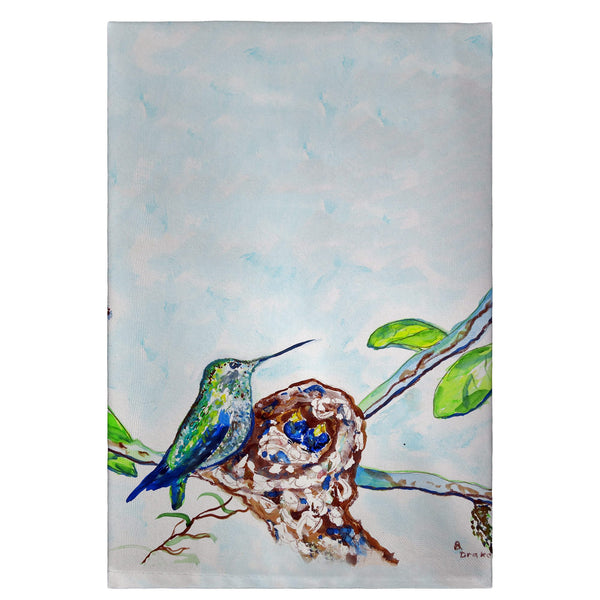 Hummingbird & Chicks Guest Towel