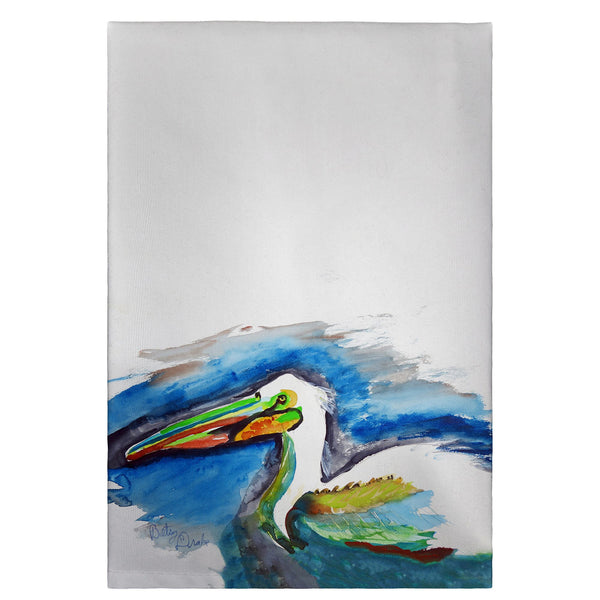 White Pelican Head Guest Towel