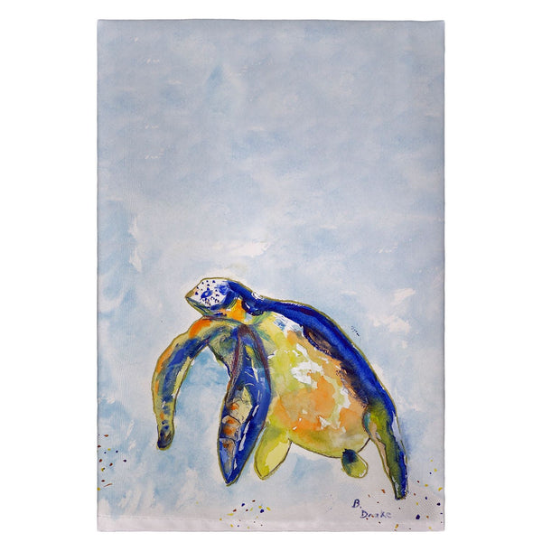 Blue Sea Turtle - Left Guest Towel