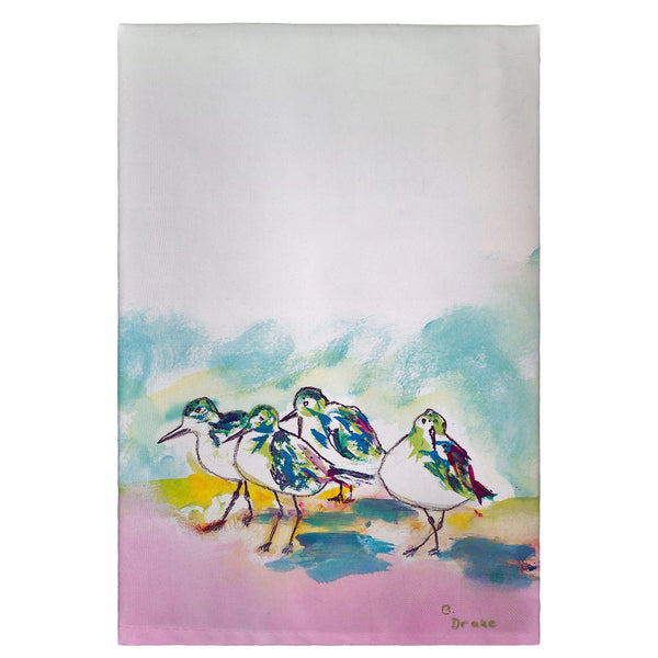 Pink Sanderlings Guest Towel