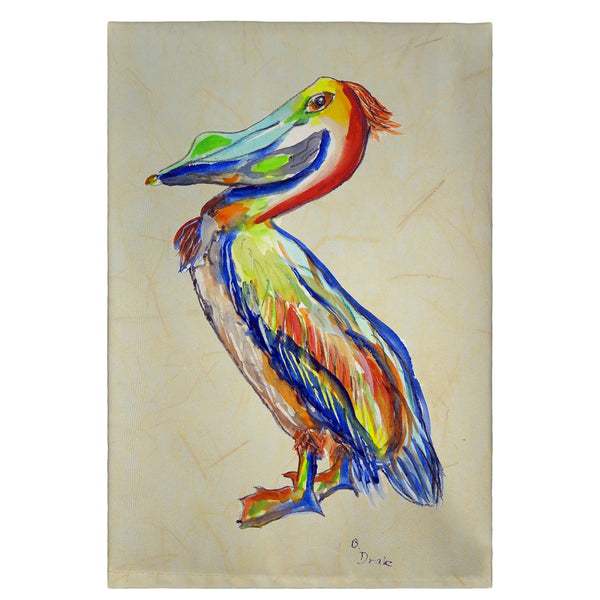 Sylvester Pelican on Beige Guest Towel