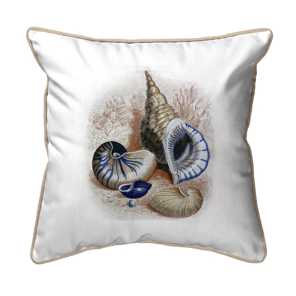 Three Shells Antique Indoor/Outdoor Pillow
