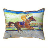 Racing Horse Gold Indoor/Outdoor Pillow