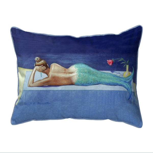 Mermaid on Rock Left Indoor/Outdoor Pillow