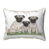 Pugs Dogs Indoor/Outdoor Pillow