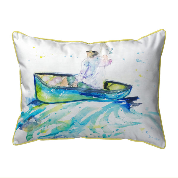 Boy in Boat Indoor/Outdoor Pillow