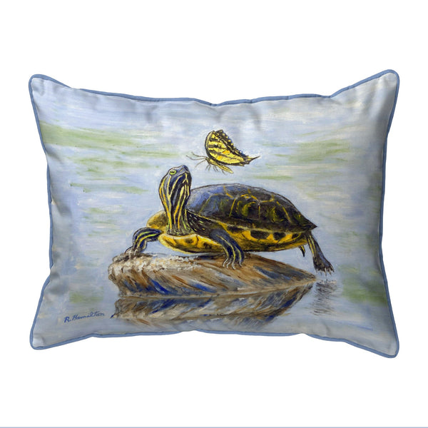 Turtle and Tiger Swallowtail Indoor/Outdoor Pillow