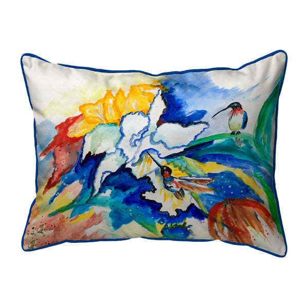 Two Hummingbirds Indoor/Outdoor Pillow