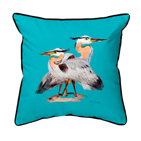 Mr & Mrs Blue Heron Corded Pillow