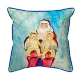 Santa and Twins Corded Pillow