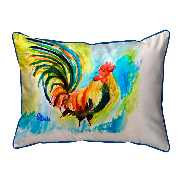 Colorful Rooster Corded Pillow