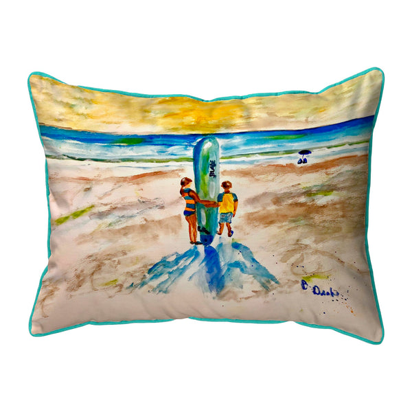 Two Surfers Corded Pillow