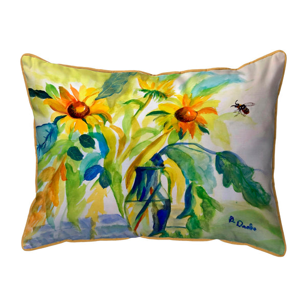 Sunflowers & Bee Corded Pillow