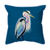 Blue Heron on Blue Corded Pillow