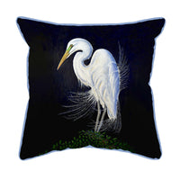 Breeding Egret Corded Pillow