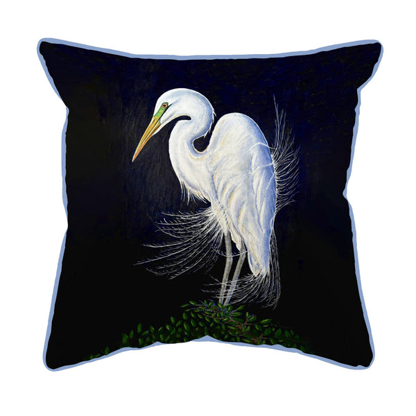 Breeding Egret Corded Pillow