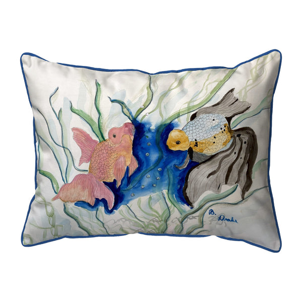 Two Fantail Fish Corded Pillow