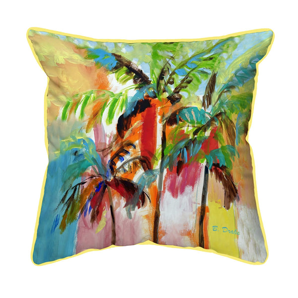 Palms in Red Corded Pillow