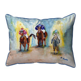 Three Racing Horses Corded Pillow