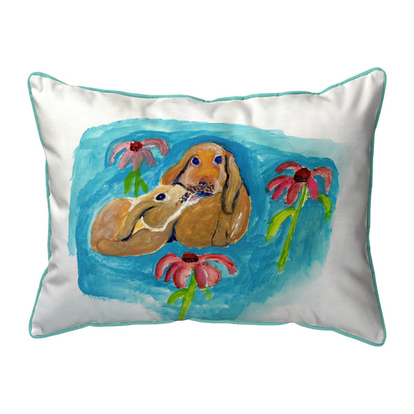 Two Rabbits Corded Pillow