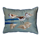 Three Sanderlings Corded Pillow