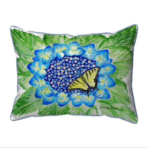 Hydrangea and Butterfly Indoor/Outdoor Pillow