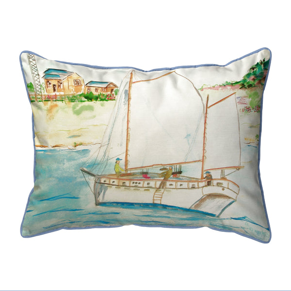 Two Masted Ship Indoor/Outdoor Pillow