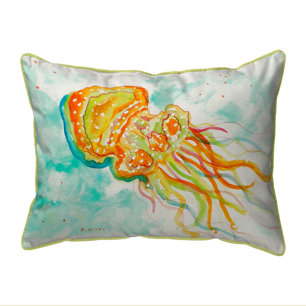 Orange Jellyfish Indoor/Outdoor Pillow