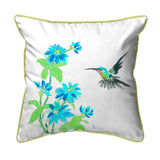 Flower & Hummingbird Indoor/Outdoor Pillow