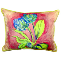 Tulips in Peach Indoor/Outdoor Pillow