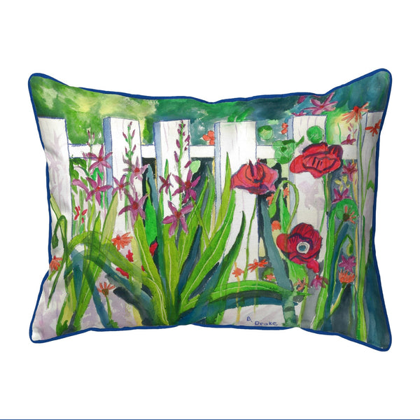 Fence and Flowers Indoor/Outdoor Pillow