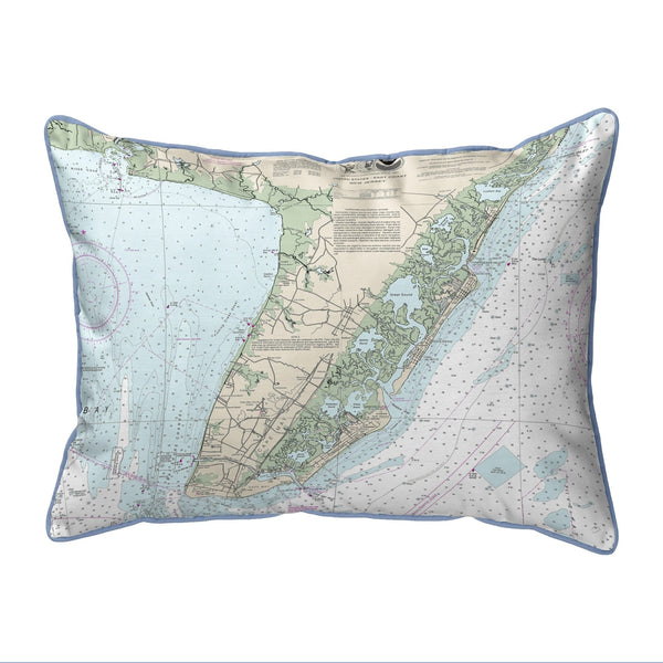 Cape May Peninsula, NJ Nautical Map Indoor/Outdoor Pillow