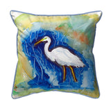 Egret Walking Indoor/Outdoor Pillow